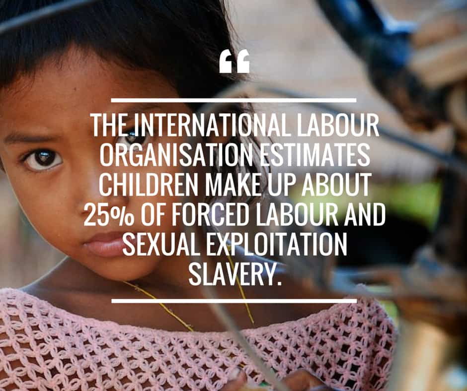 The International Labour Organisation Estimates Children Make Up About 25 Of Forced Labour And Sexual Exploitation Slavery