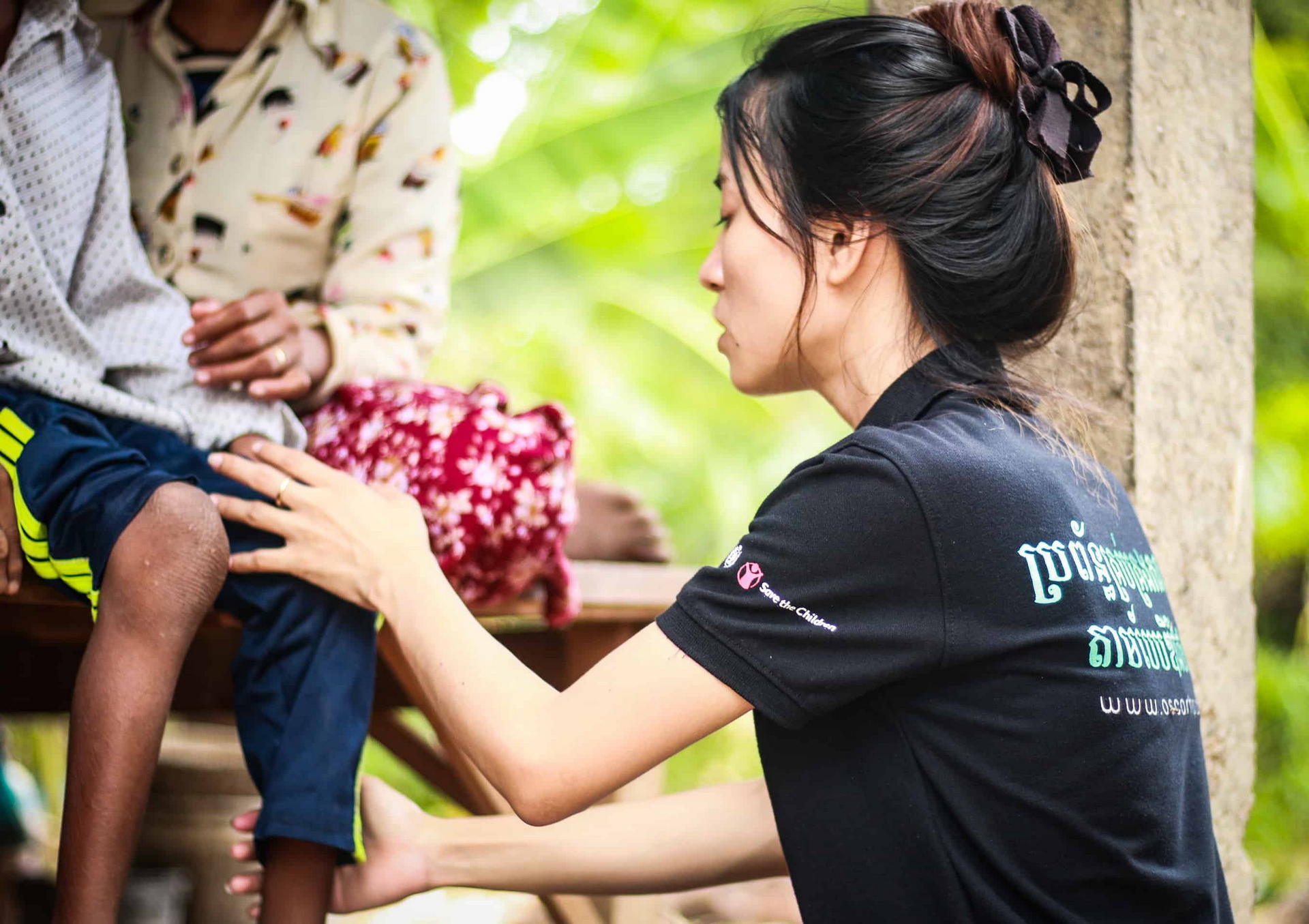 ABLE worker doing therapy